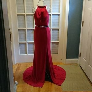 Red Two Piece Sherri Hill Prom Dress